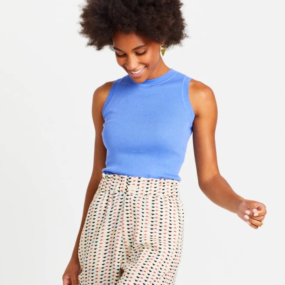 Blue Sleeveless Top